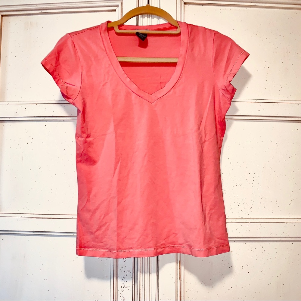 GAP Stretch Orange V-Neck T-Shirt